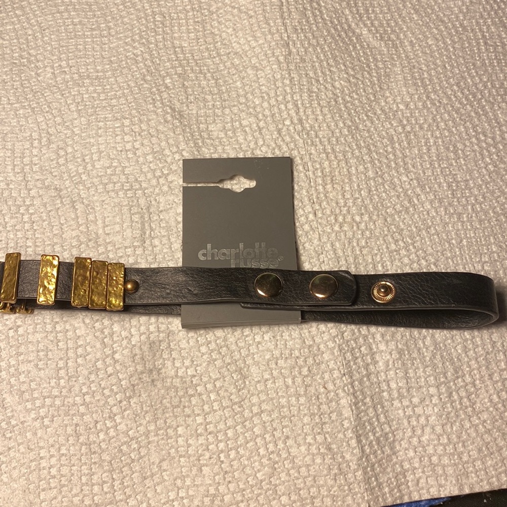 Charlotte Russe Black and Gold Choker